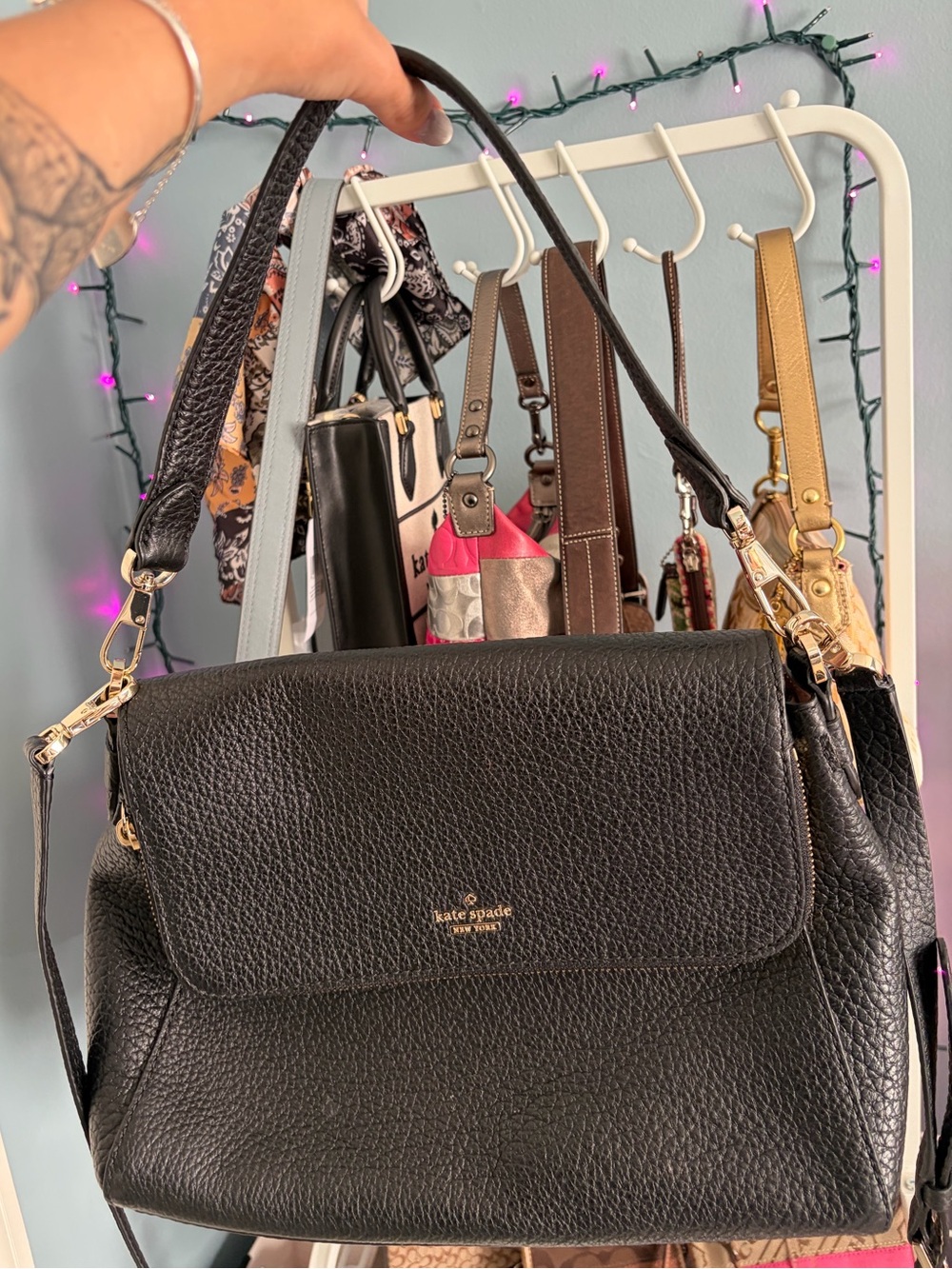kate spade Georgia Carter flap bag
